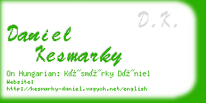 daniel kesmarky business card